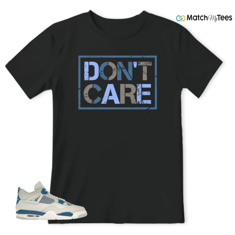 NIKE AIR JORDAN 4 MILITARY BLUE SNEAKER Matching Tees t-shirt