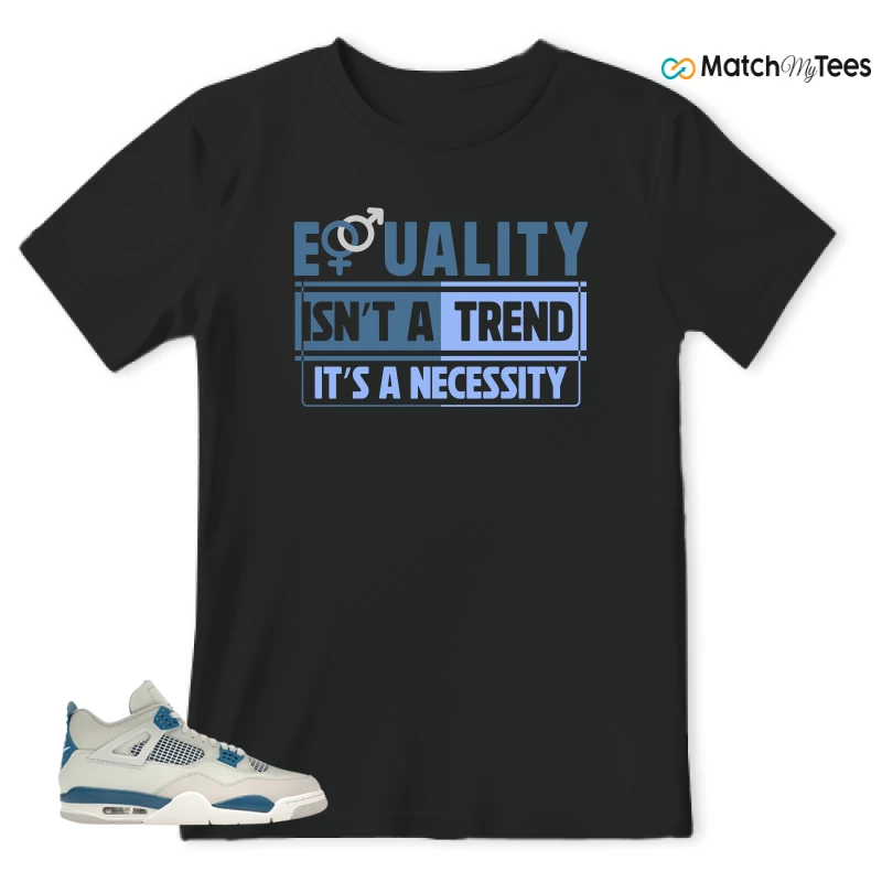 NIKE AIR JORDAN 4 MILITARY BLUE SNEAKER Matching Tees t-shirt