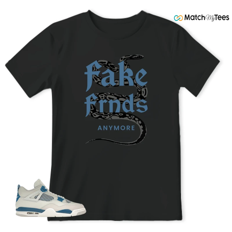 NIKE AIR JORDAN 4 MILITARY BLUE SNEAKER Matching Tees t-shirt