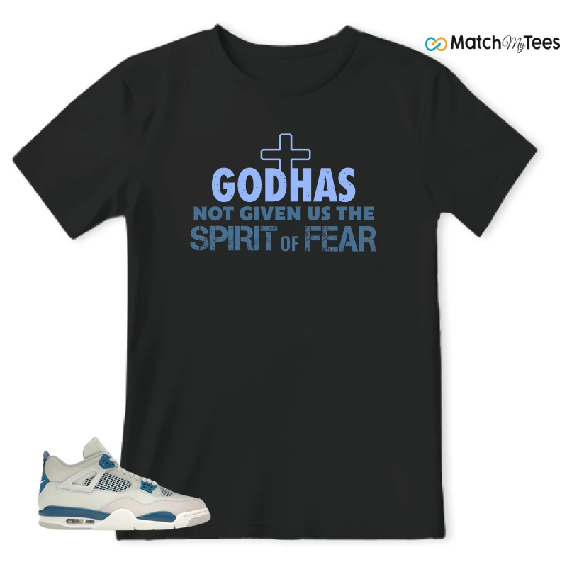 NIKE AIR JORDAN 4 MILITARY BLUE SNEAKER Matching Tees t-shirt