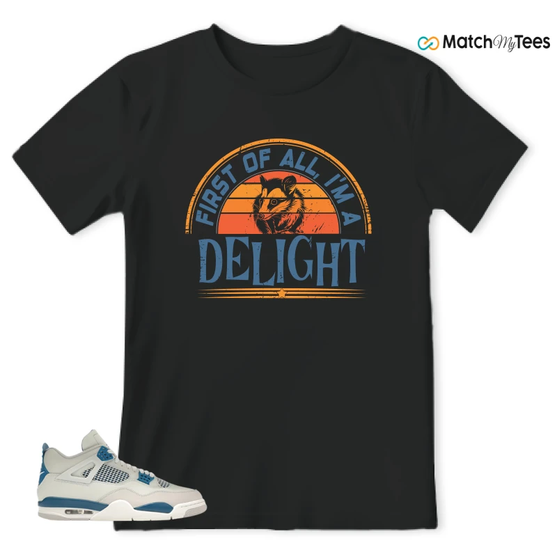 NIKE AIR JORDAN 4 MILITARY BLUE SNEAKER Matching Tees t-shirt