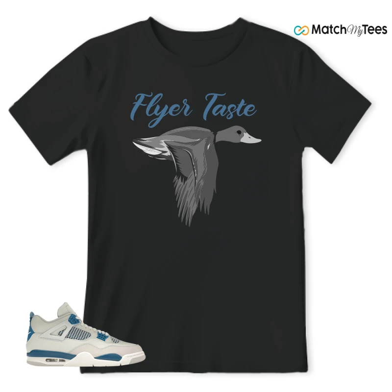 NIKE AIR JORDAN 4 MILITARY BLUE SNEAKER Matching Tees t-shirt