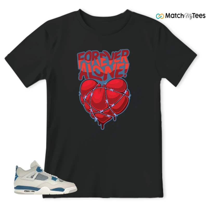 NIKE AIR JORDAN 4 MILITARY BLUE SNEAKER Matching Tees t-shirt