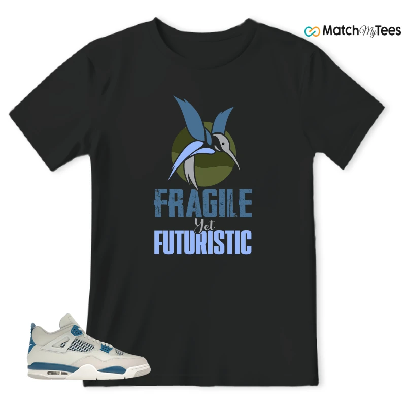 NIKE AIR JORDAN 4 MILITARY BLUE SNEAKER Matching Tees t-shirt