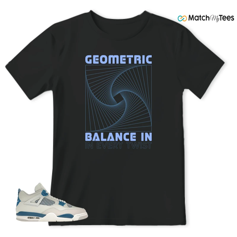 NIKE AIR JORDAN 4 MILITARY BLUE SNEAKER Matching Tees t-shirt