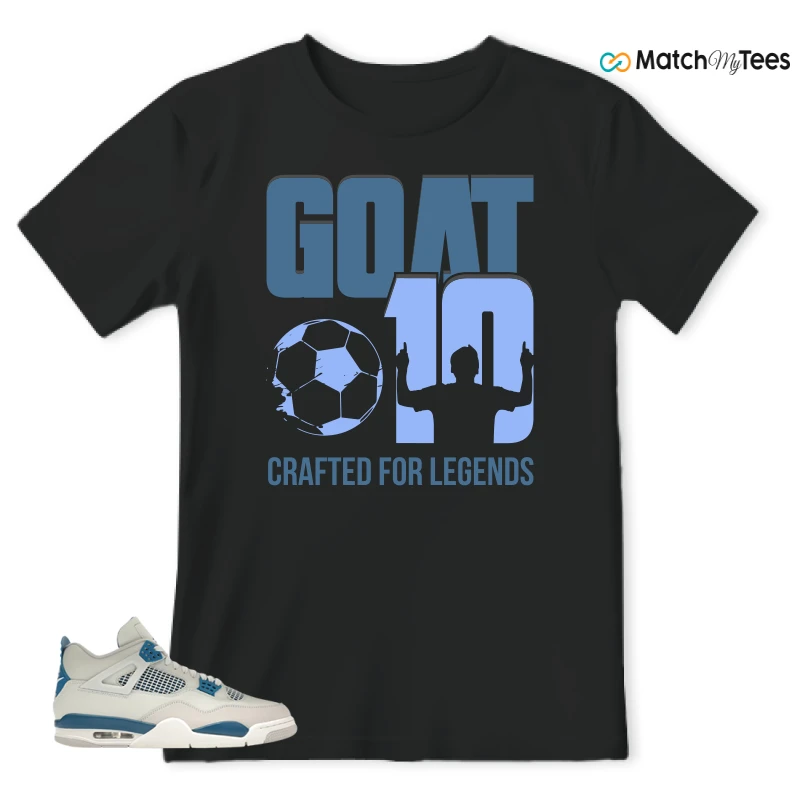NIKE AIR JORDAN 4 MILITARY BLUE SNEAKER Matching Tees t-shirt