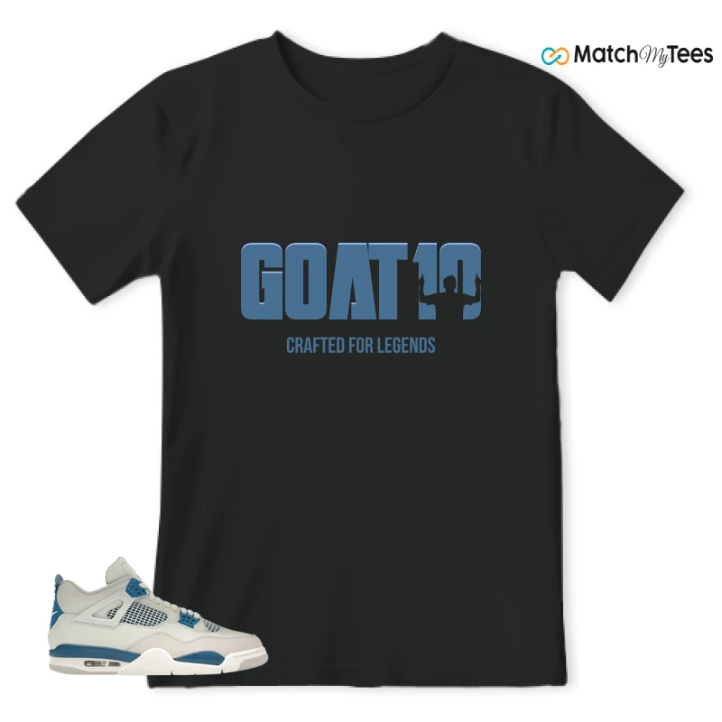 NIKE AIR JORDAN 4 MILITARY BLUE SNEAKER Matching Tees t-shirt