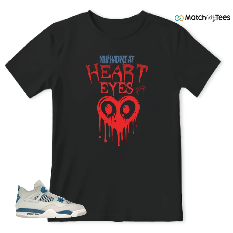 NIKE AIR JORDAN 4 MILITARY BLUE SNEAKER Matching Tees t-shirt