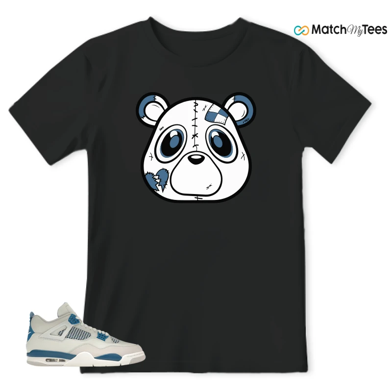 NIKE AIR JORDAN 4 MILITARY BLUE SNEAKER Matching Tees t-shirt
