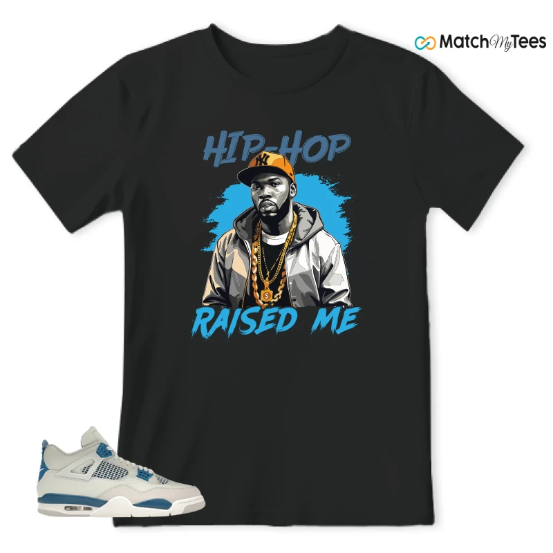 NIKE AIR JORDAN 4 MILITARY BLUE SNEAKER Matching Tees t-shirt