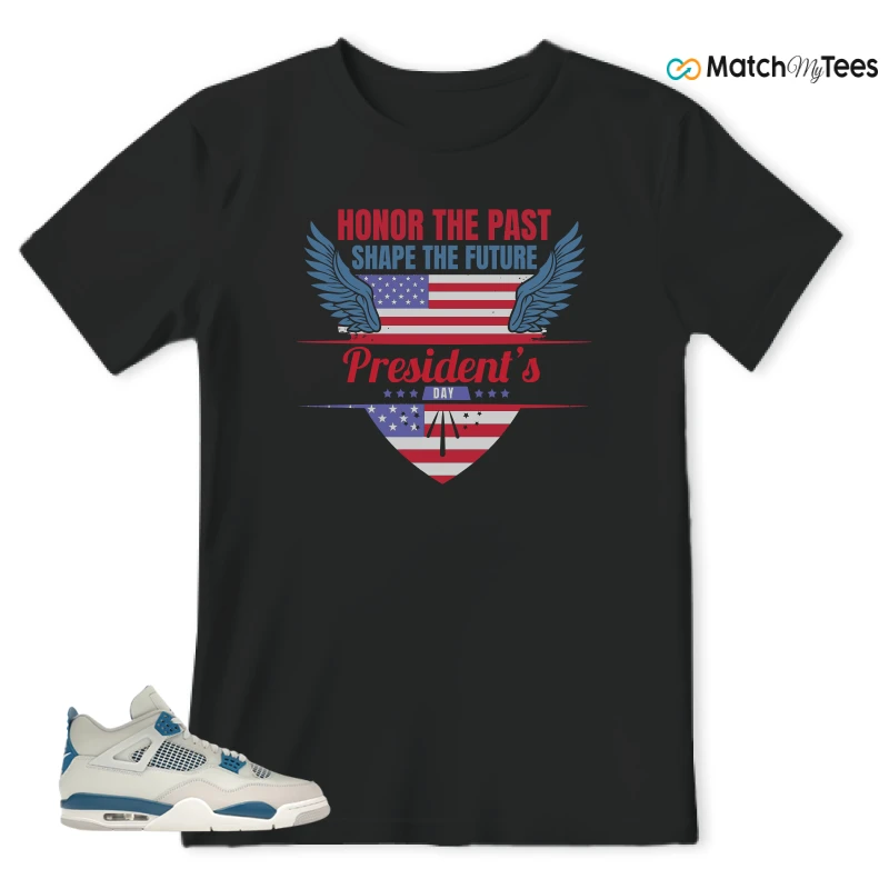 NIKE AIR JORDAN 4 MILITARY BLUE SNEAKER Matching Tees t-shirt