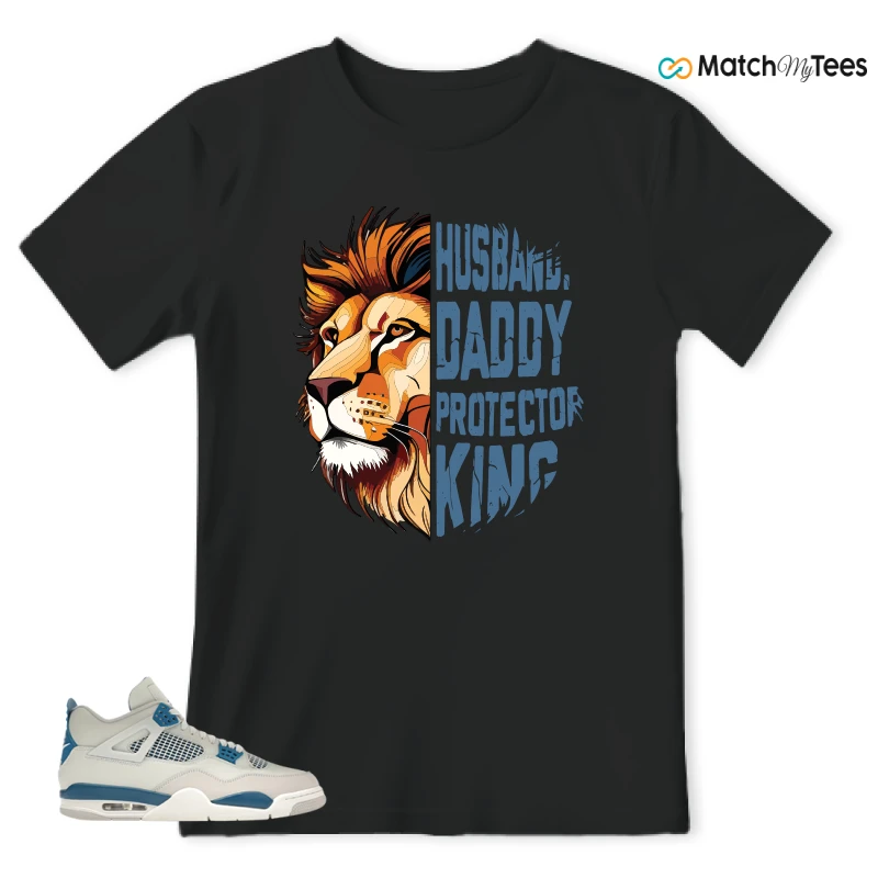 NIKE AIR JORDAN 4 MILITARY BLUE SNEAKER Matching Tees t-shirt