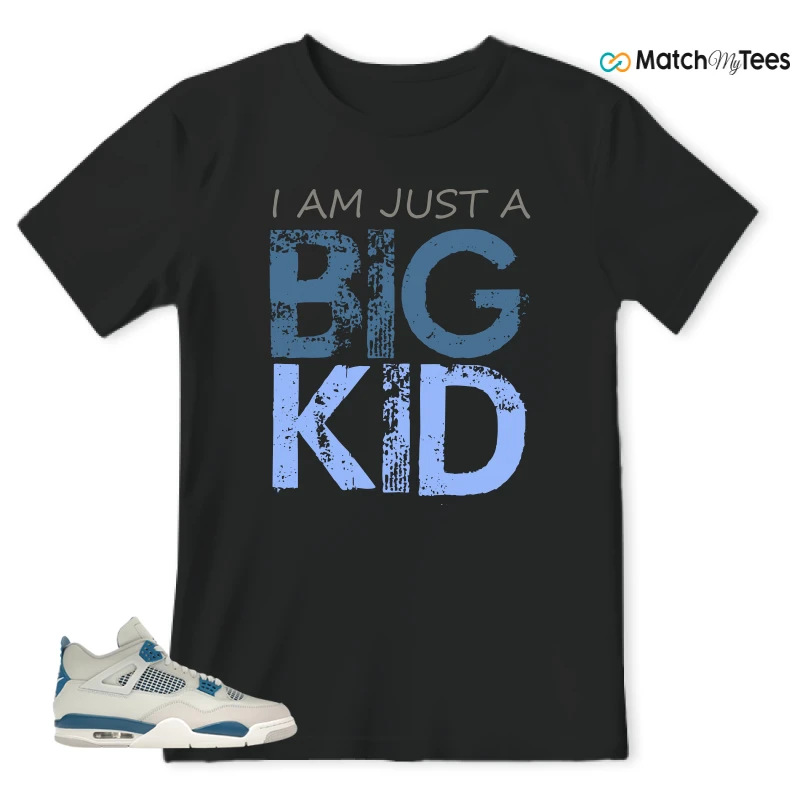NIKE AIR JORDAN 4 MILITARY BLUE SNEAKER Matching Tees t-shirt