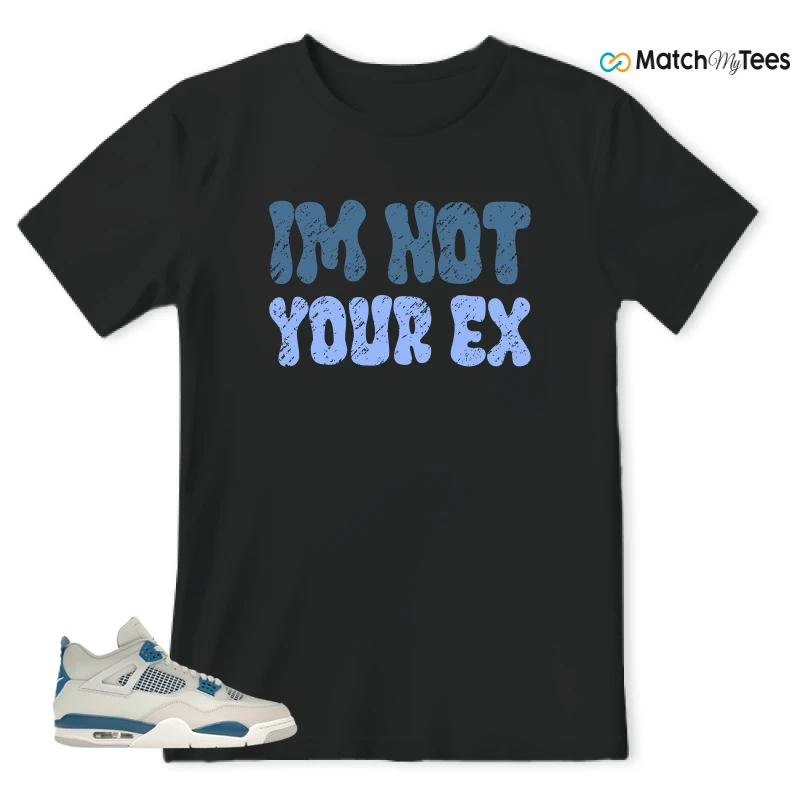 NIKE AIR JORDAN 4 MILITARY BLUE SNEAKER Matching Tees t-shirt
