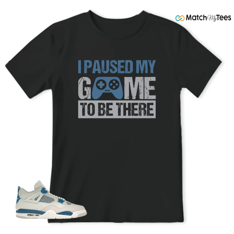 NIKE AIR JORDAN 4 MILITARY BLUE SNEAKER Matching Tees t-shirt