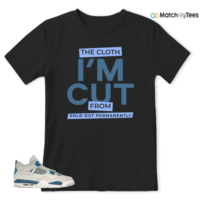 NIKE AIR JORDAN 4 MILITARY BLUE SNEAKER Matching Tees t-shirt