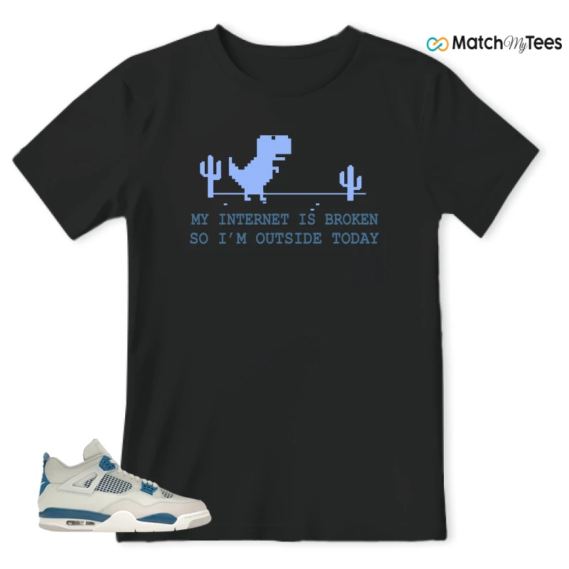 NIKE AIR JORDAN 4 MILITARY BLUE SNEAKER Matching Tees t-shirt