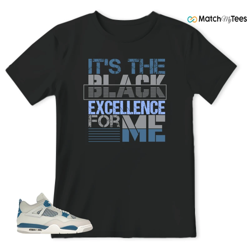 NIKE AIR JORDAN 4 MILITARY BLUE SNEAKER Matching Tees t-shirt