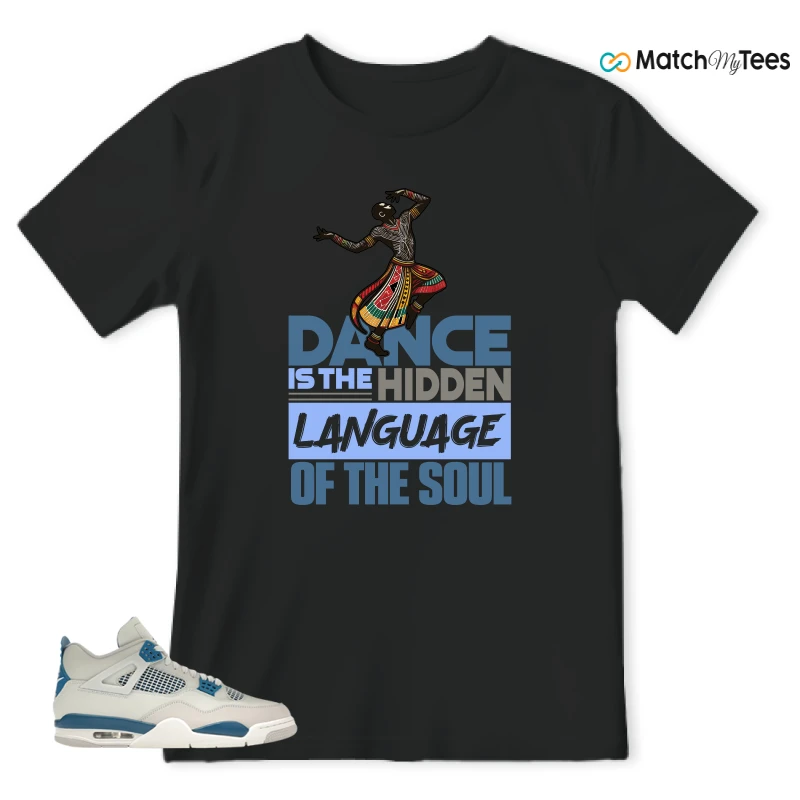 NIKE AIR JORDAN 4 MILITARY BLUE SNEAKER Matching Tees t-shirt