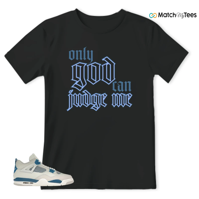 NIKE AIR JORDAN 4 MILITARY BLUE SNEAKER Matching Tees t-shirt
