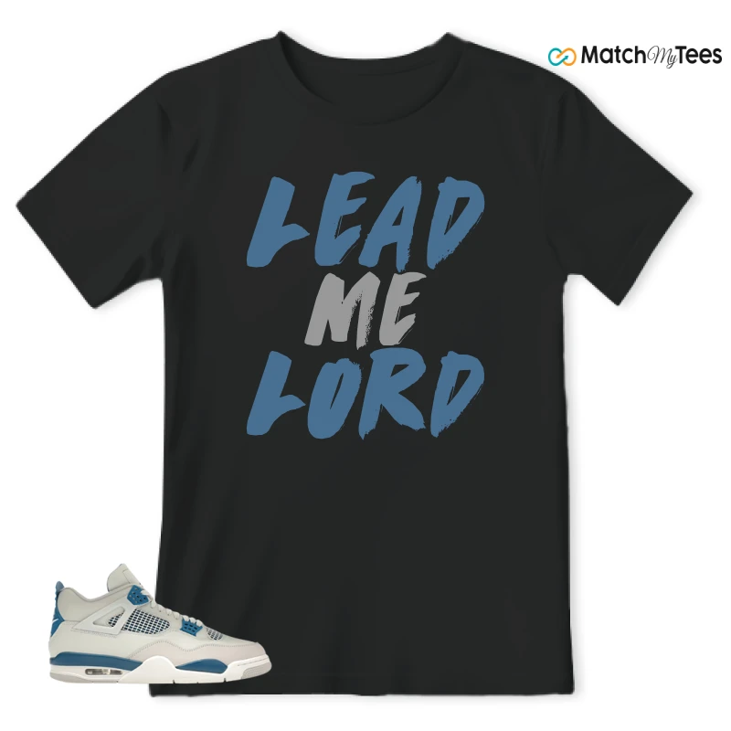 NIKE AIR JORDAN 4 MILITARY BLUE SNEAKER Matching Tees t-shirt