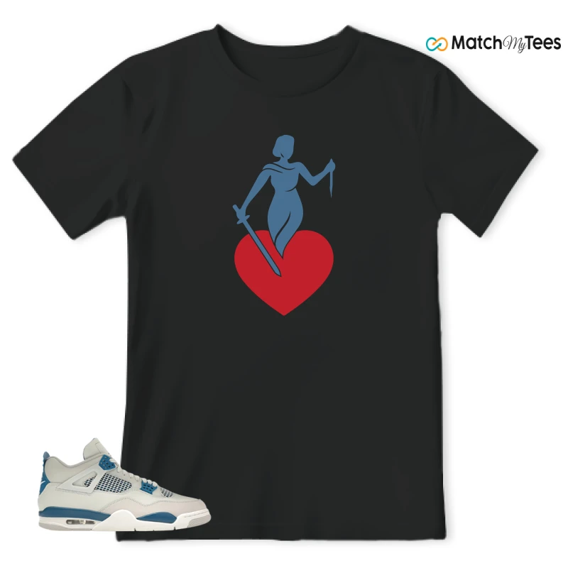 NIKE AIR JORDAN 4 MILITARY BLUE SNEAKER Matching Tees t-shirt