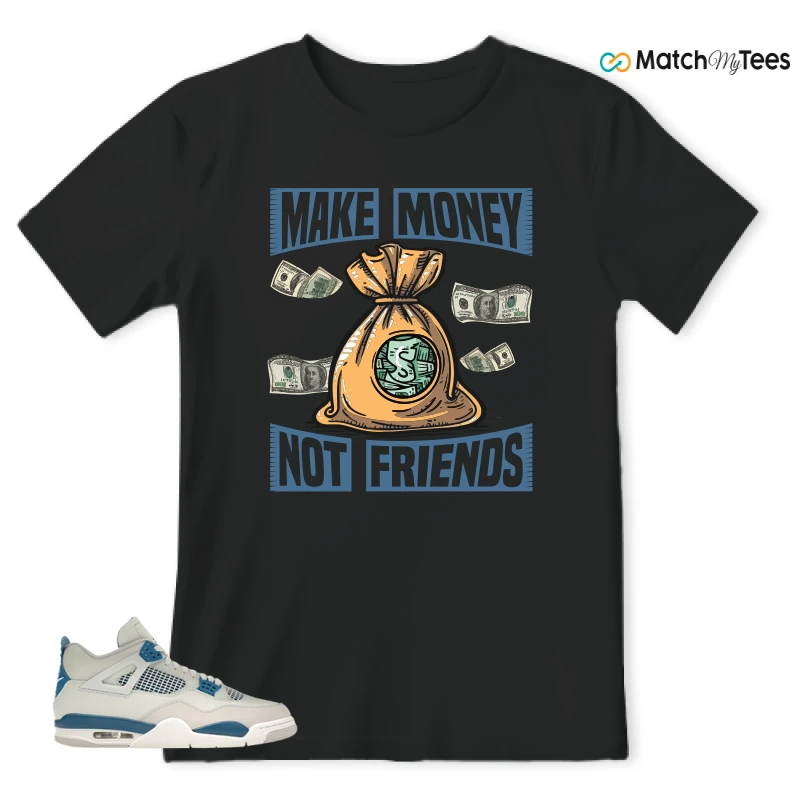 NIKE AIR JORDAN 4 MILITARY BLUE SNEAKER Matching Tees t-shirt