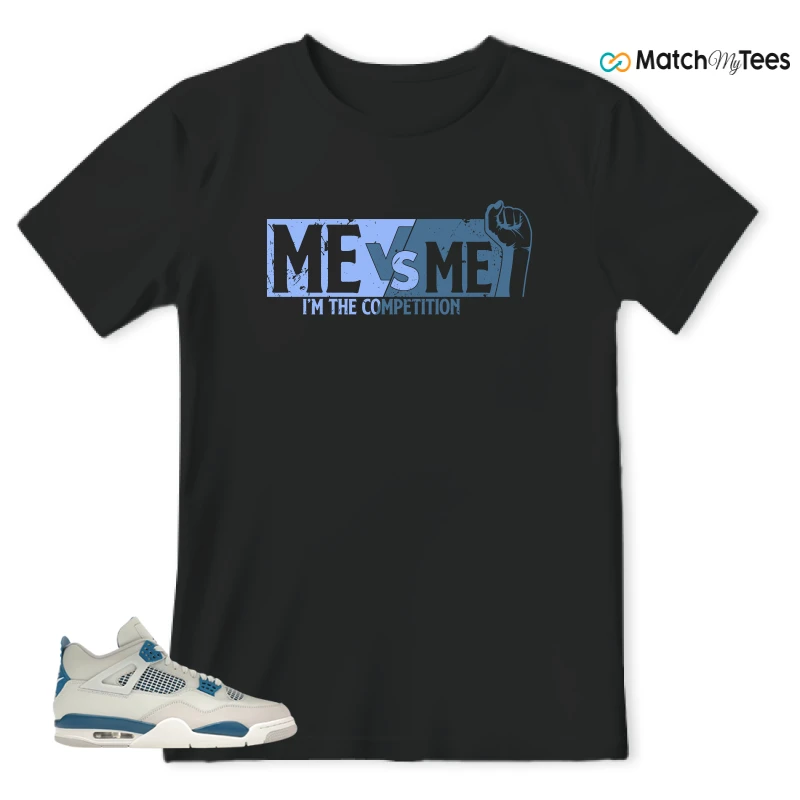 NIKE AIR JORDAN 4 MILITARY BLUE SNEAKER Matching Tees t-shirt