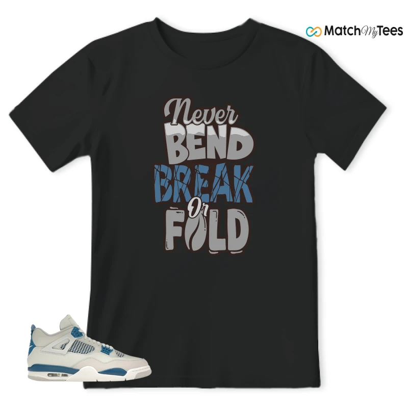 NIKE AIR JORDAN 4 MILITARY BLUE SNEAKER Matching Tees t-shirt