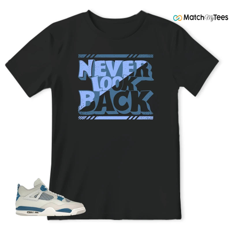 NIKE AIR JORDAN 4 MILITARY BLUE SNEAKER Matching Tees t-shirt