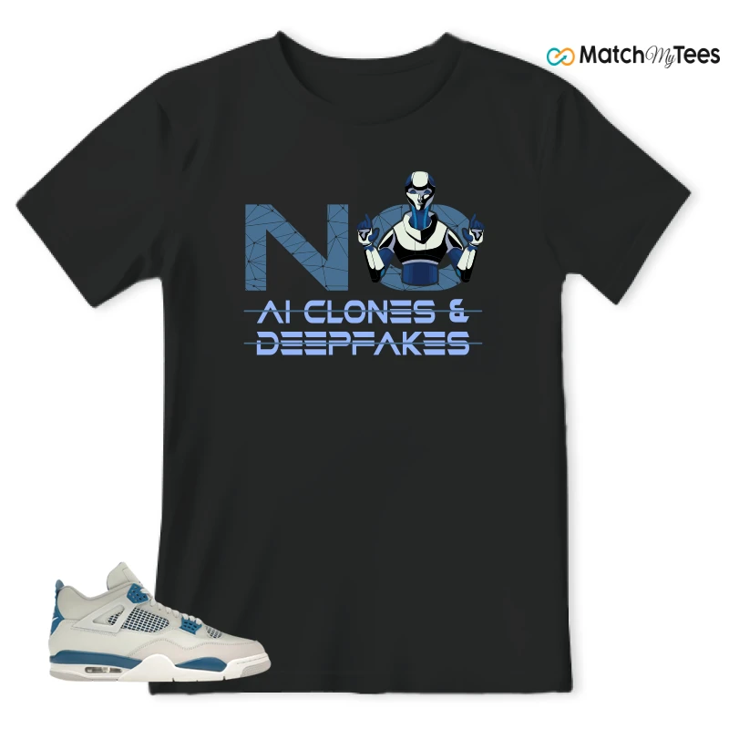 NIKE AIR JORDAN 4 MILITARY BLUE SNEAKER Matching Tees t-shirt