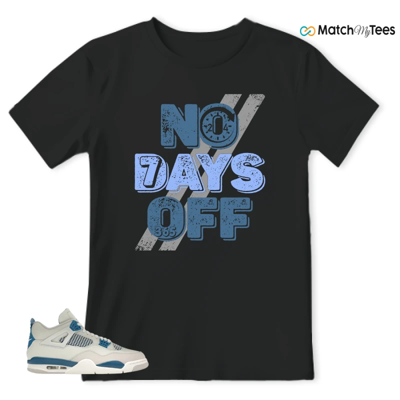 NIKE AIR JORDAN 4 MILITARY BLUE SNEAKER Matching Tees t-shirt