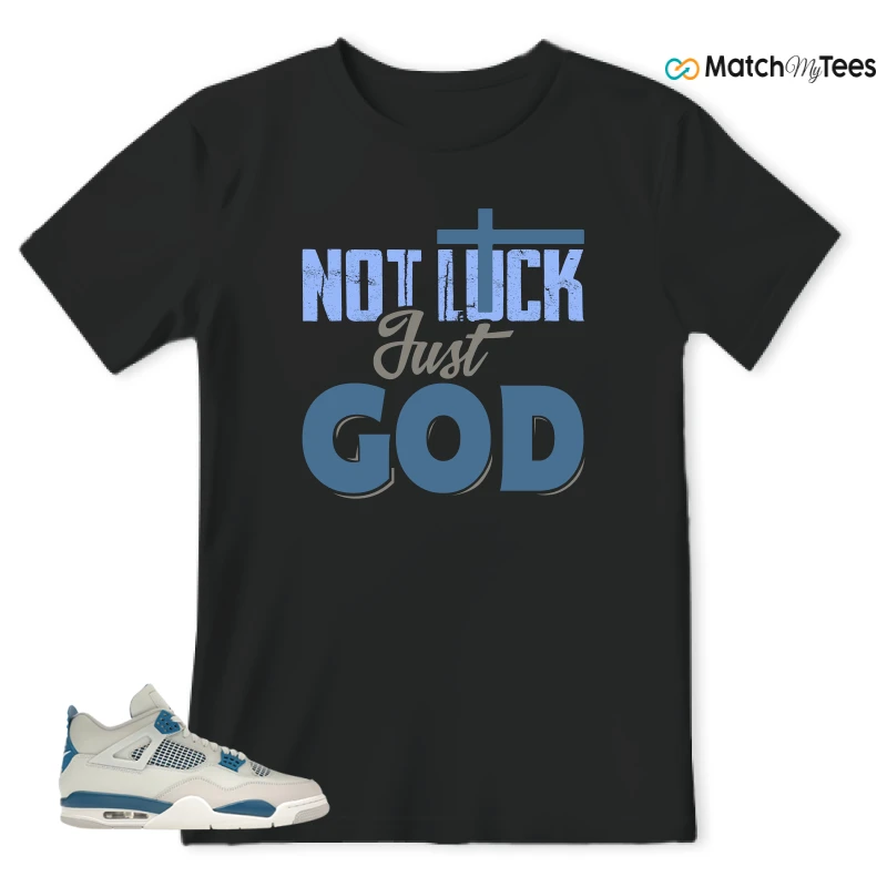 NIKE AIR JORDAN 4 MILITARY BLUE SNEAKER Matching Tees t-shirt