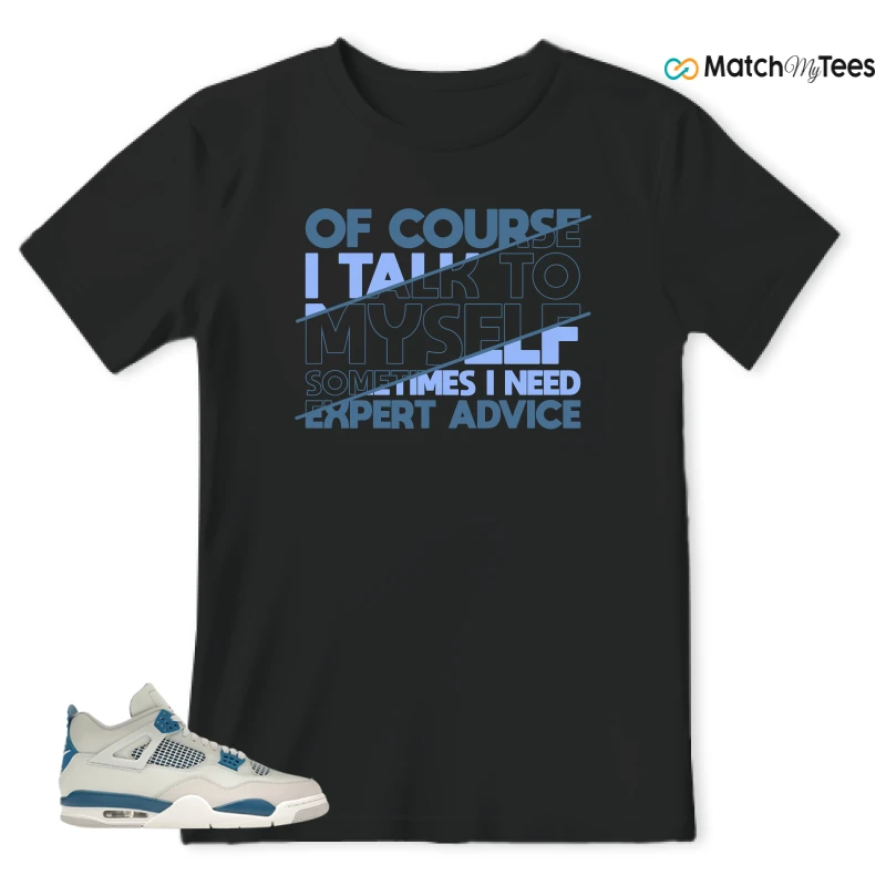 NIKE AIR JORDAN 4 MILITARY BLUE SNEAKER Matching Tees t-shirt
