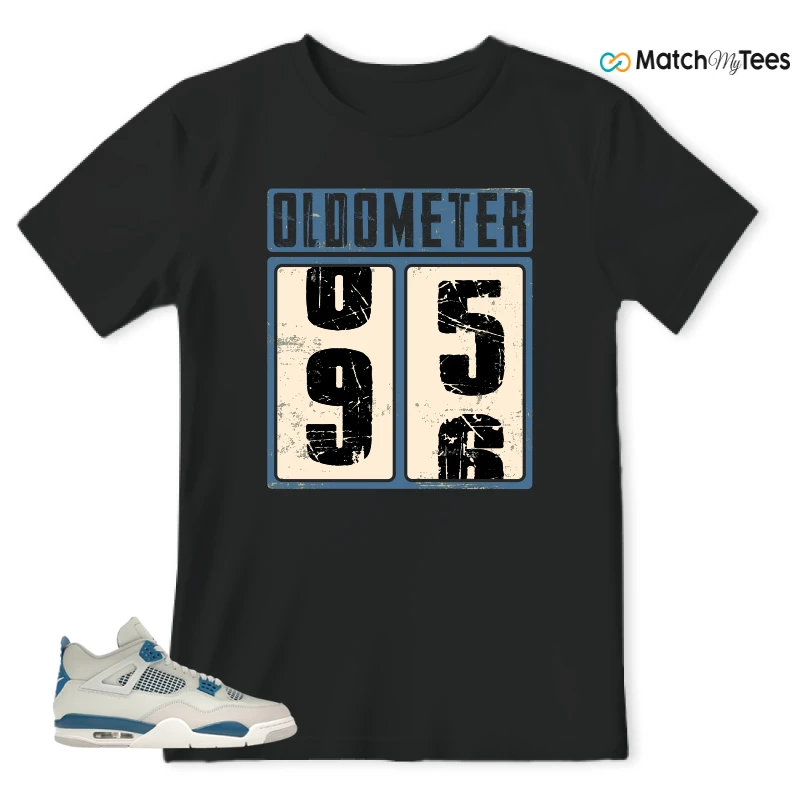 NIKE AIR JORDAN 4 MILITARY BLUE SNEAKER Matching Tees t-shirt