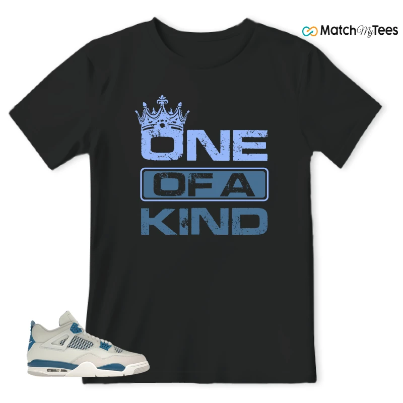 NIKE AIR JORDAN 4 MILITARY BLUE SNEAKER Matching Tees t-shirt