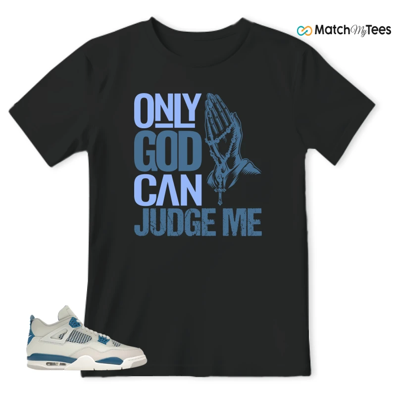 NIKE AIR JORDAN 4 MILITARY BLUE SNEAKER Matching Tees t-shirt
