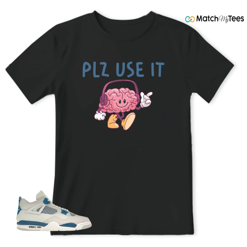 NIKE AIR JORDAN 4 MILITARY BLUE SNEAKER Matching Tees t-shirt