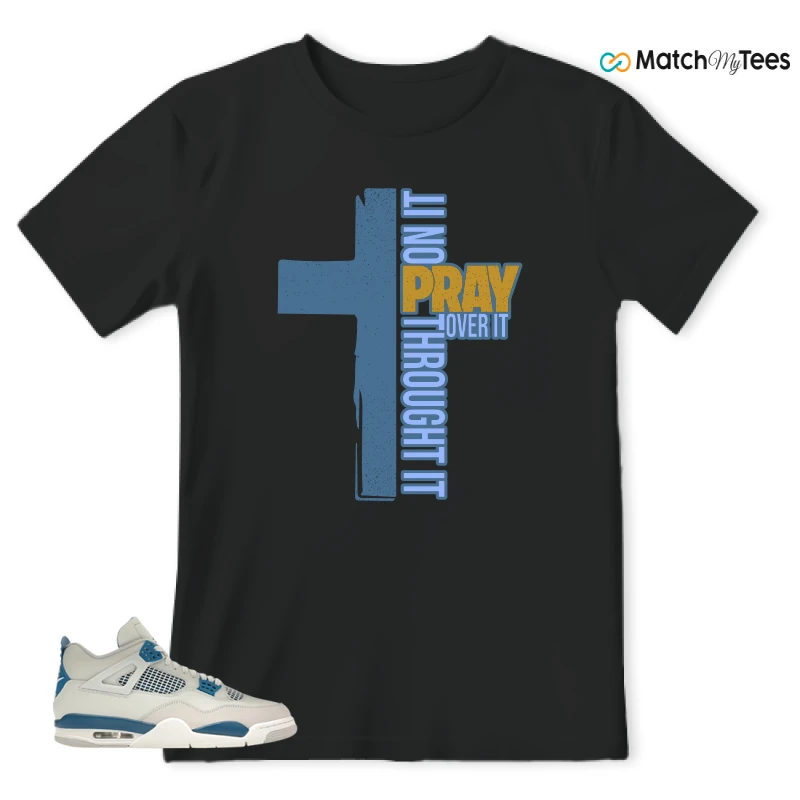 NIKE AIR JORDAN 4 MILITARY BLUE SNEAKER Matching Tees t-shirt