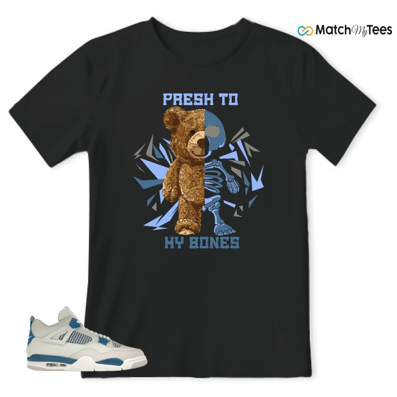 NIKE AIR JORDAN 4 MILITARY BLUE SNEAKER Matching Tees t-shirt