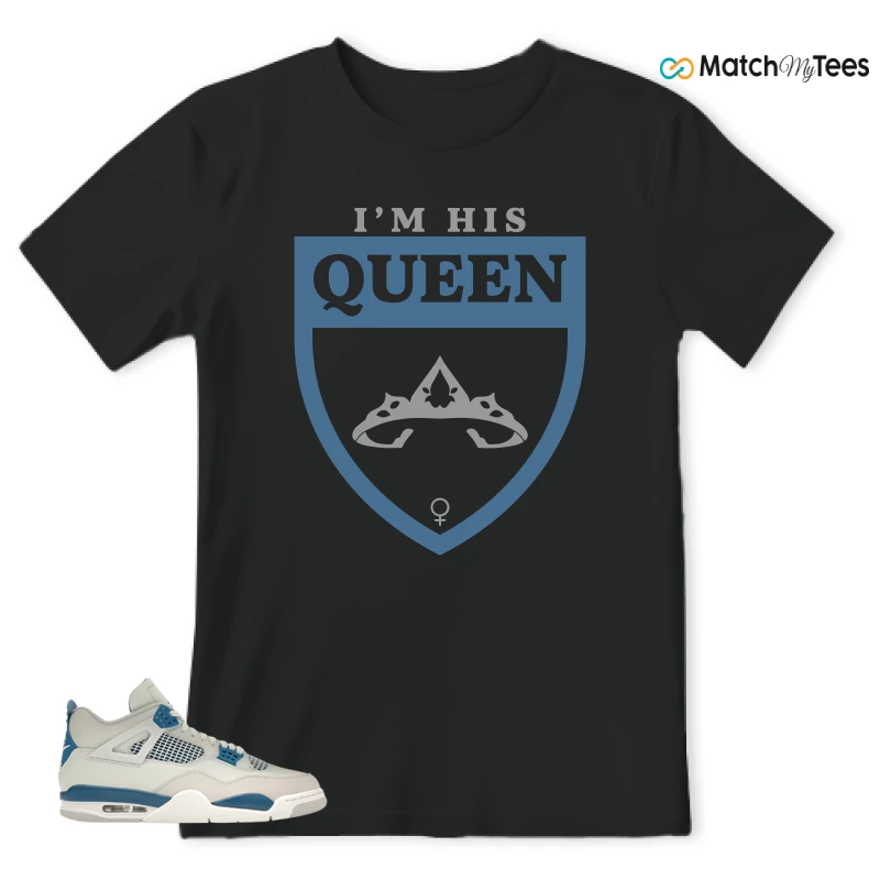 NIKE AIR JORDAN 4 MILITARY BLUE SNEAKER Matching Tees t-shirt