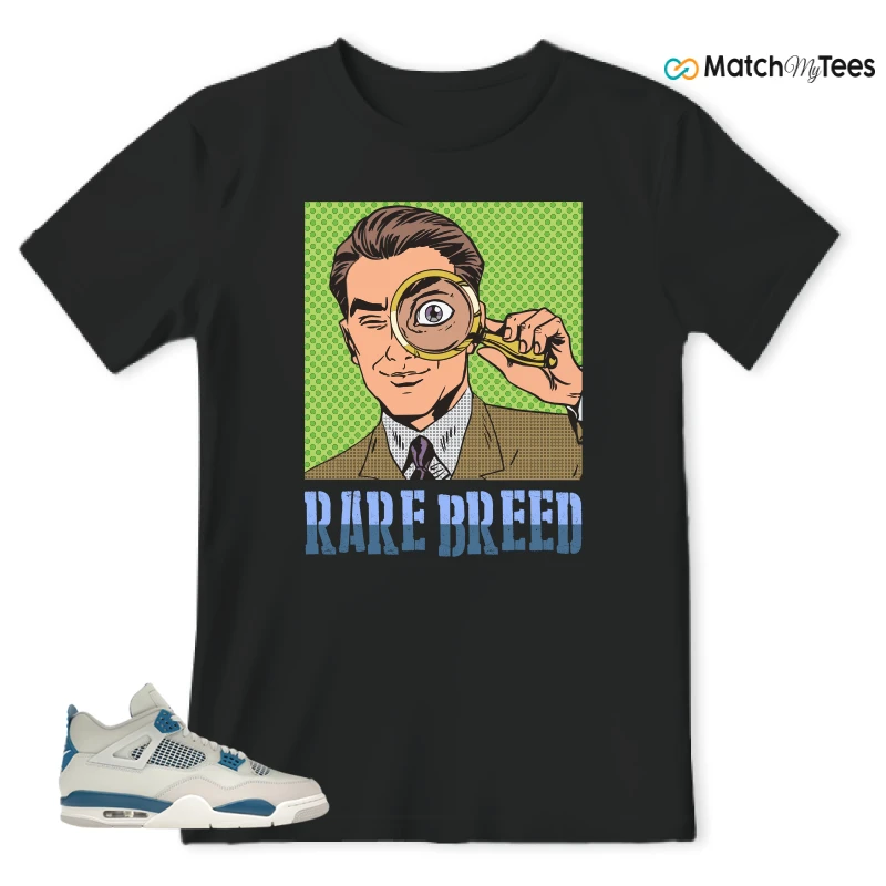 NIKE AIR JORDAN 4 MILITARY BLUE SNEAKER Matching Tees t-shirt