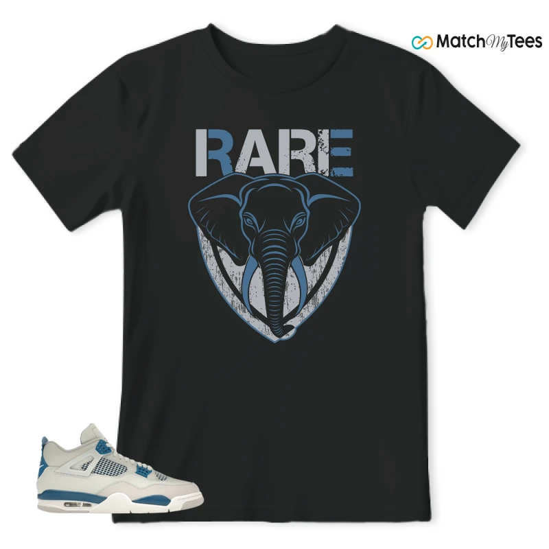 NIKE AIR JORDAN 4 MILITARY BLUE SNEAKER Matching Tees t-shirt