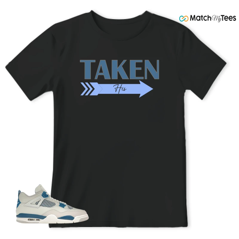 NIKE AIR JORDAN 4 MILITARY BLUE SNEAKER Matching Tees t-shirt