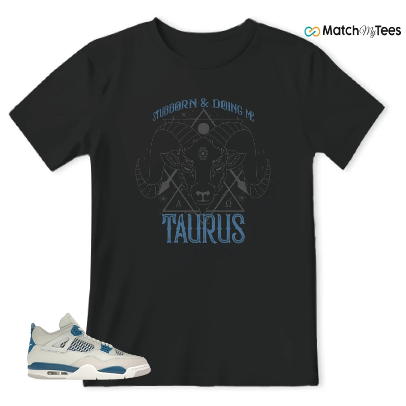 NIKE AIR JORDAN 4 MILITARY BLUE SNEAKER Matching Tees t-shirt