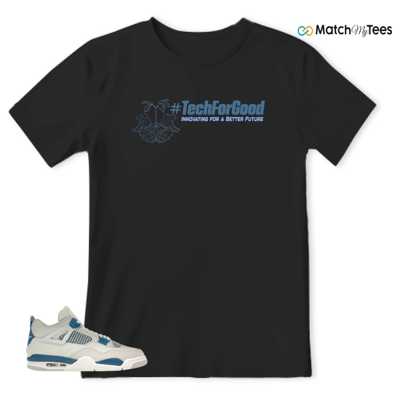 NIKE AIR JORDAN 4 MILITARY BLUE SNEAKER Matching Tees t-shirt