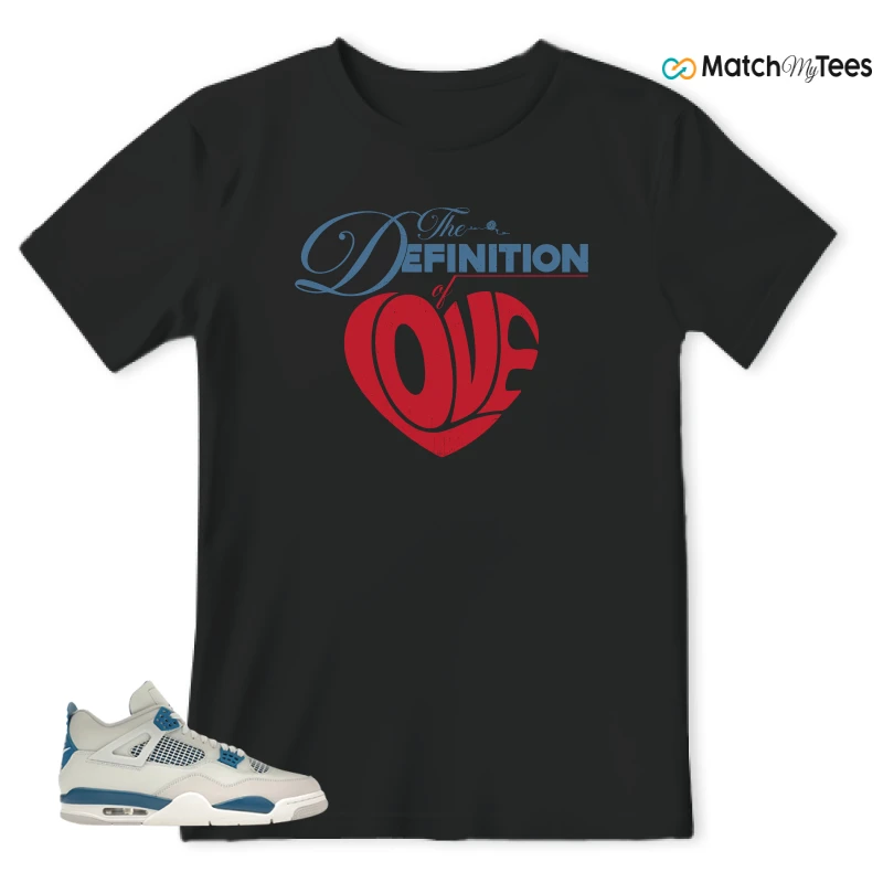 NIKE AIR JORDAN 4 MILITARY BLUE SNEAKER Matching Tees t-shirt