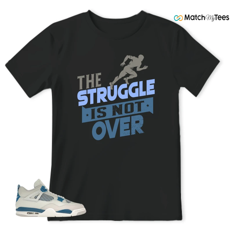 NIKE AIR JORDAN 4 MILITARY BLUE SNEAKER Matching Tees t-shirt