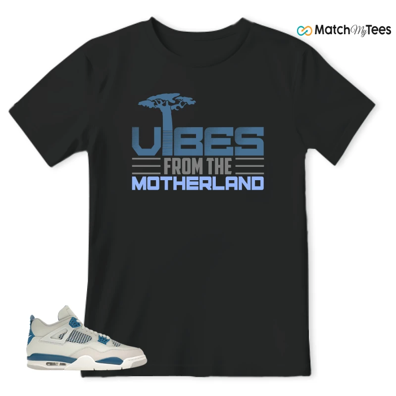 NIKE AIR JORDAN 4 MILITARY BLUE SNEAKER Matching Tees t-shirt
