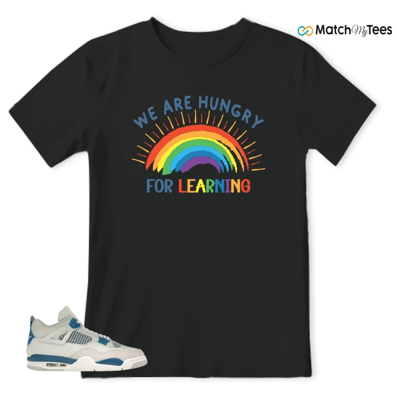 NIKE AIR JORDAN 4 MILITARY BLUE SNEAKER Matching Tees t-shirt
